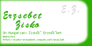 erzsebet zisko business card